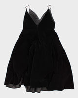 Vintage Black Velvet Gown - M L