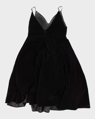 Vintage Black Velvet Gown - M L