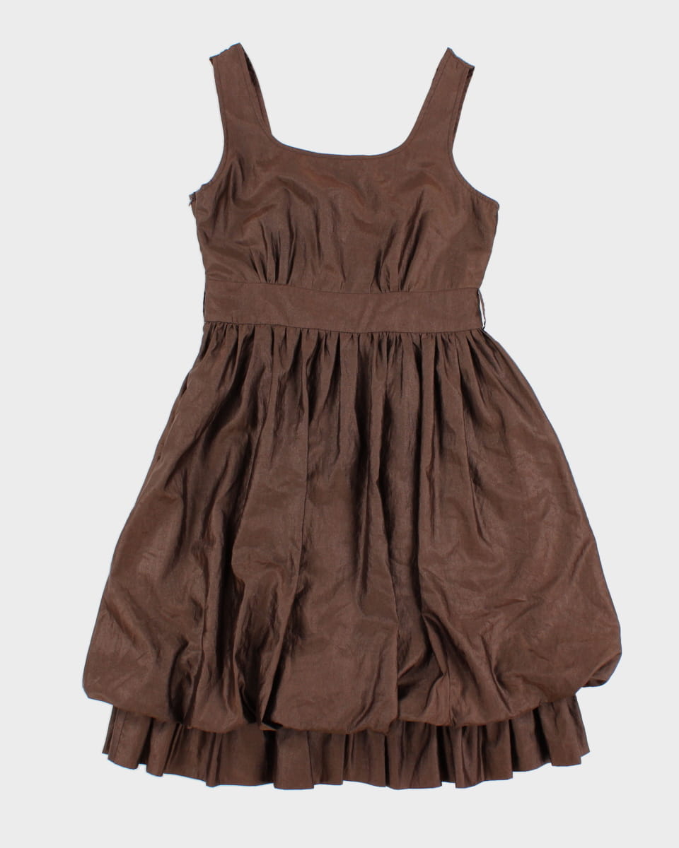 Y2K 00's Brown Gossip Girl Dress - M/S