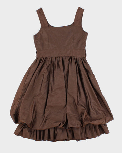 Y2K 00's Brown Gossip Girl Dress - M/S