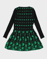 Vintage Knit Long Sleeve Dress - XS