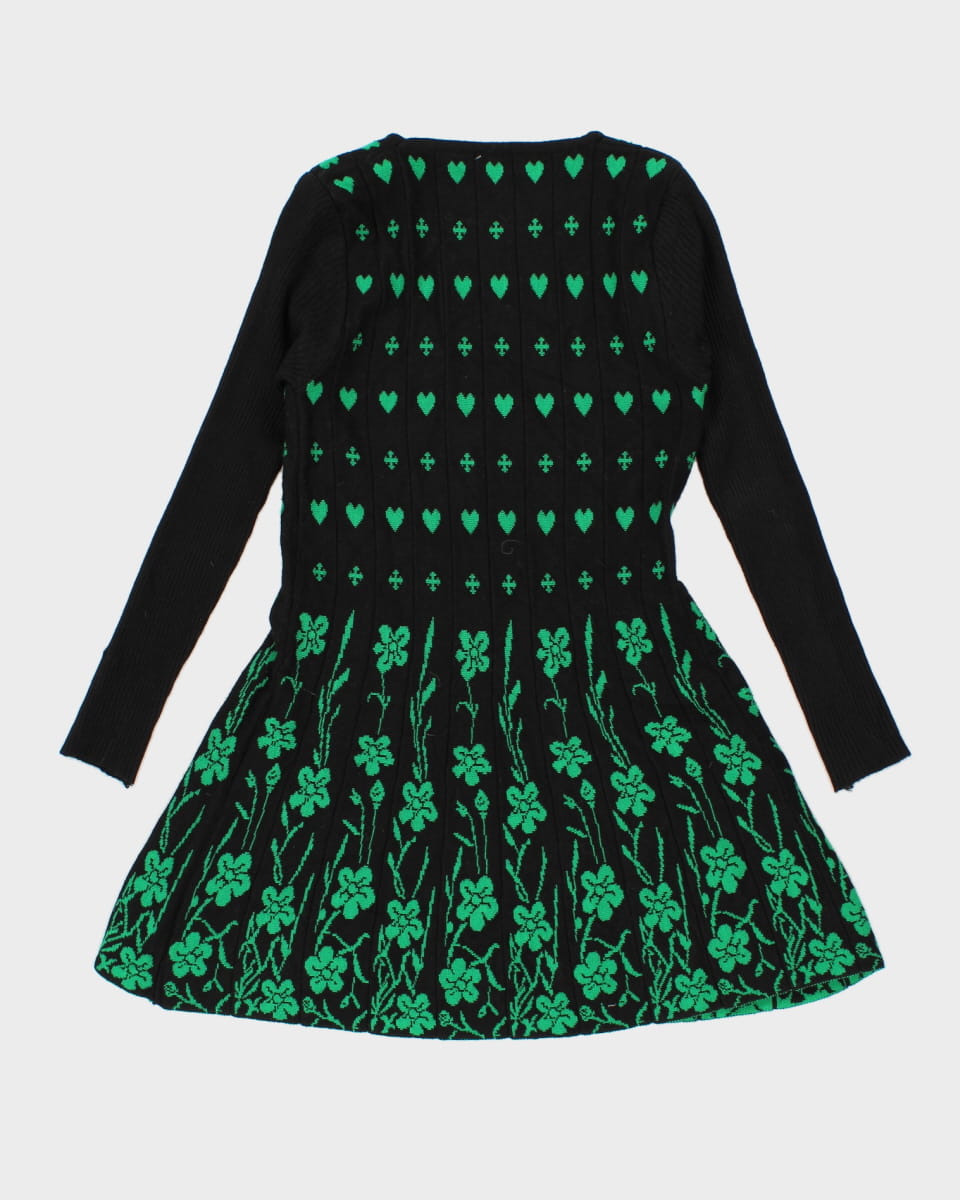 Vintage Knit Long Sleeve Dress - XS