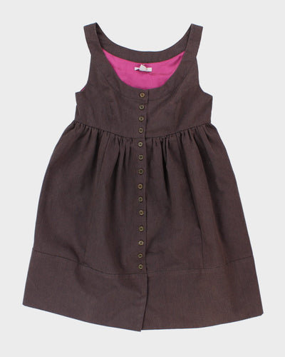 00s Hawks Pinstripe Button Up Dress - S