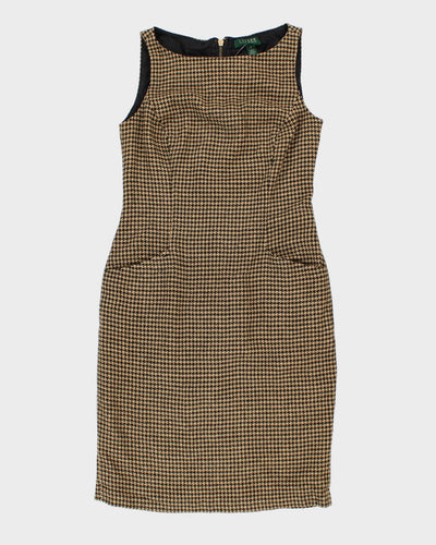 00s Ralph Lauren Houndstooth Pinafore Dress - S