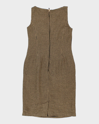 00s Ralph Lauren Houndstooth Pinafore Dress - S