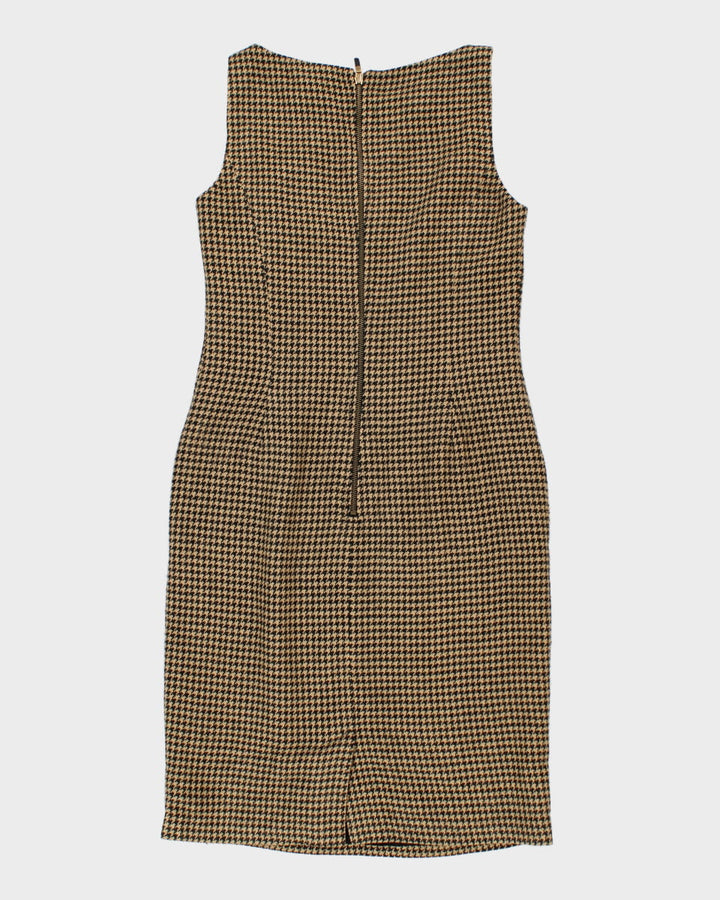 00s Ralph Lauren Houndstooth Pinafore Dress - S
