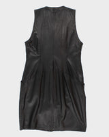 Vintage Leather Buckle Up Dress - L