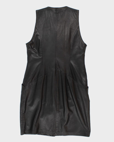 Vintage Leather Buckle Up Dress - L