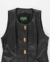 Vintage Leather Buckle Up Dress - L