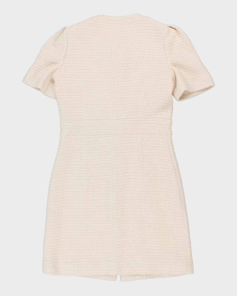 Womens Maje White Button Up Suit Dress - M