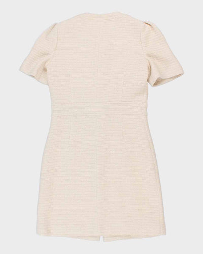 Womens Maje White Button Up Suit Dress - M