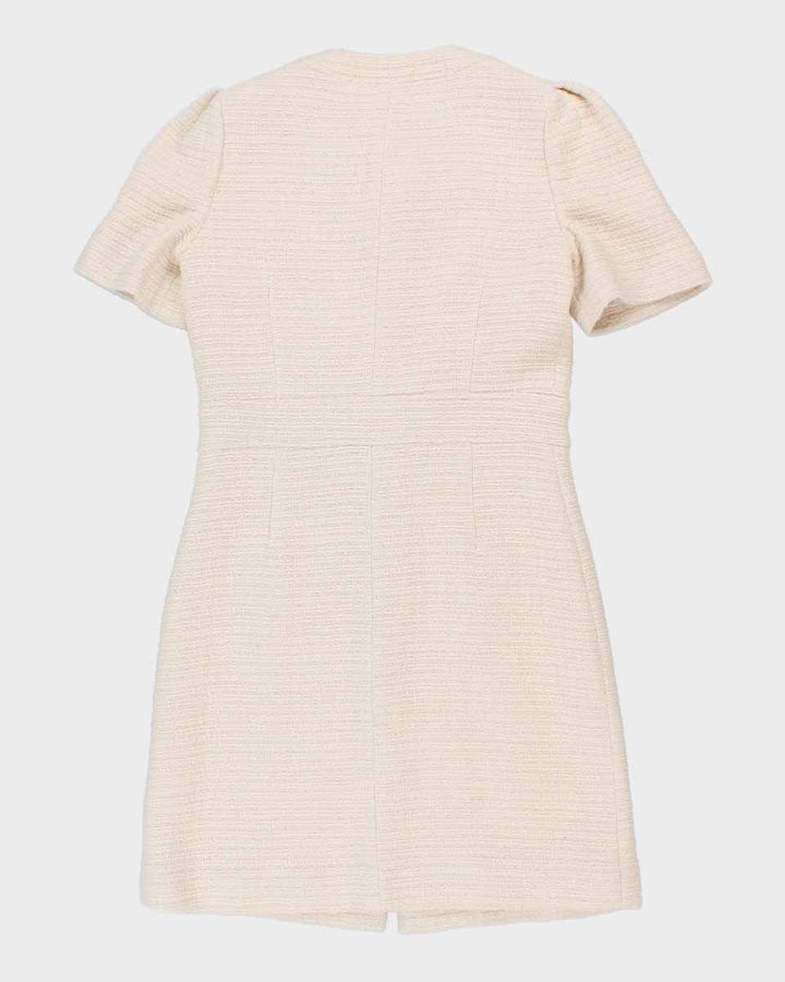 Womens Maje White Button Up Suit Dress - M