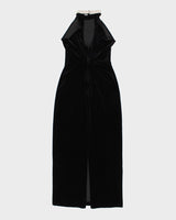 Vintage Braemar Velvet High Neck Diamante Gown - S