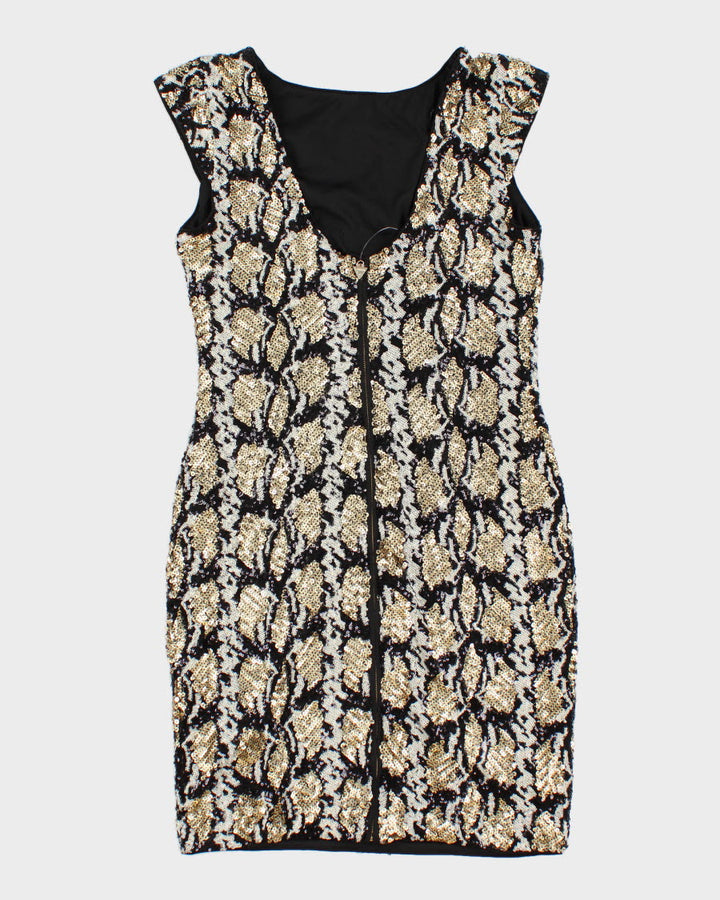 Guess Sequined Zip Up Party Dress - S