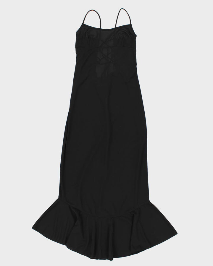 Vintage 80s/90s Black See-Through Maxi Dress - XL Rokit Vintage 80s/90s Black See-Through Maxi Dress - XL Rokit