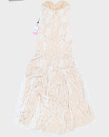 Women's Jovani White Beaded Strapless Evening Dress - XS