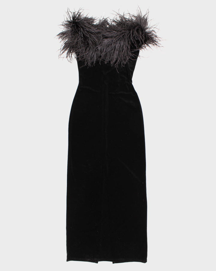 Womens Vintage 1990s Jessica McClintock for Gunne Sax Black Velvet and – Rokit Womens Vintage 1990s Jessica McClintock for Gunne Sax Black Velvet and – Rokit