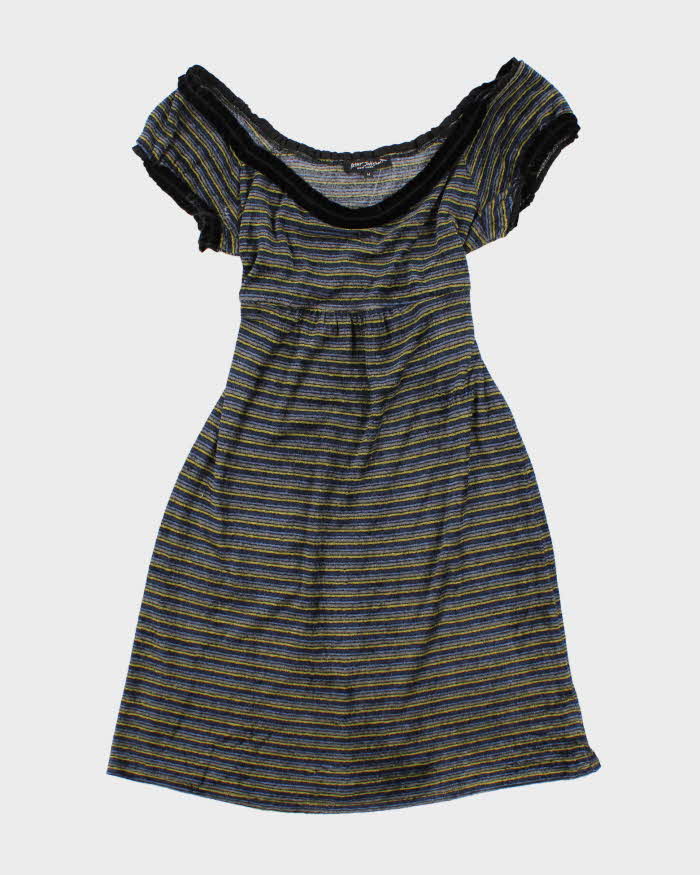 Betsey Johnson Striped Velvet Dress - M