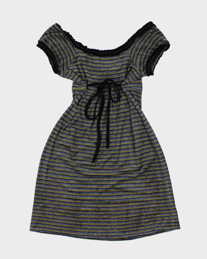 Betsey Johnson Striped Velvet Dress - M