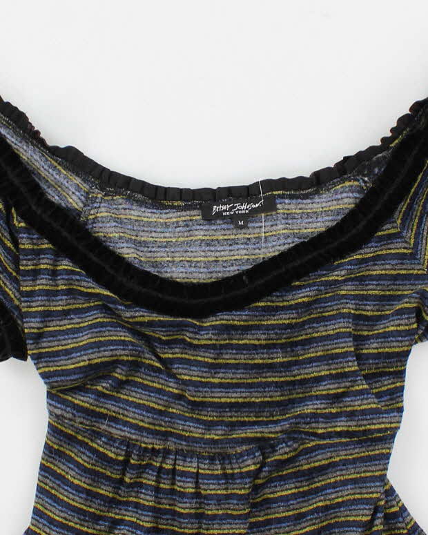 Betsey Johnson Striped Velvet Dress