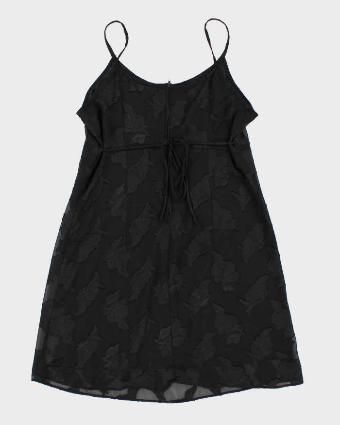 Vintage 90s Darling Black Floral Dress - L