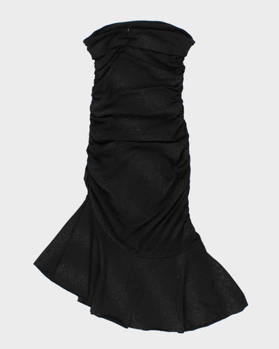 Woman's Black Le chateau Sparkly Ruched Evening Dress - S