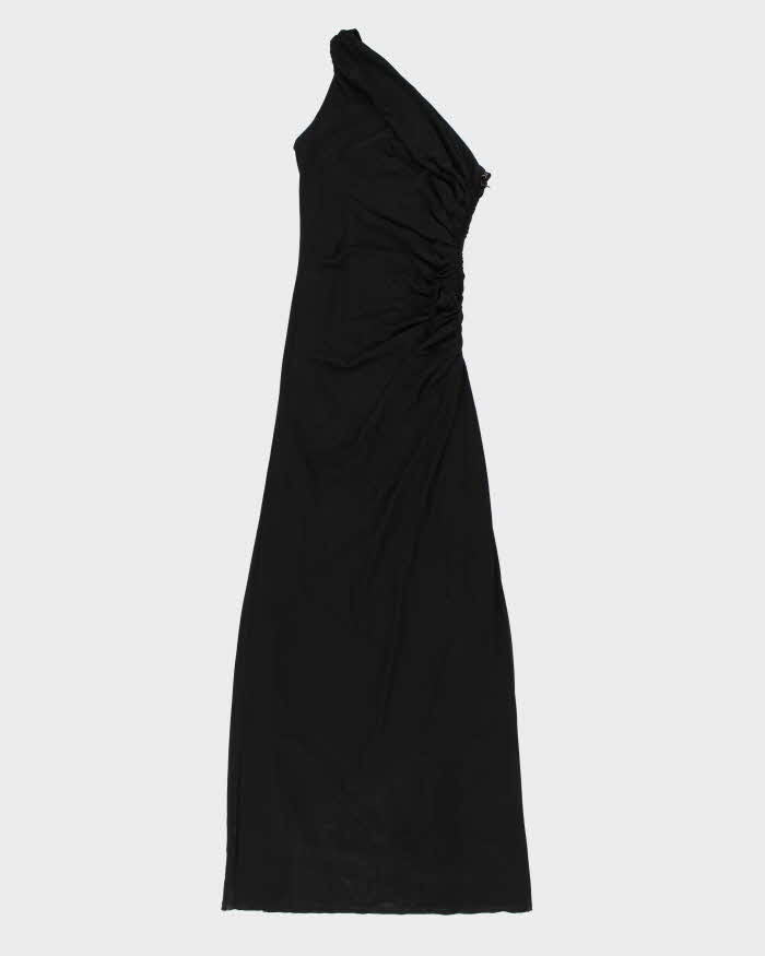 Vintage Woman's Black Le chateau Ruched Floor Length Dress - XS