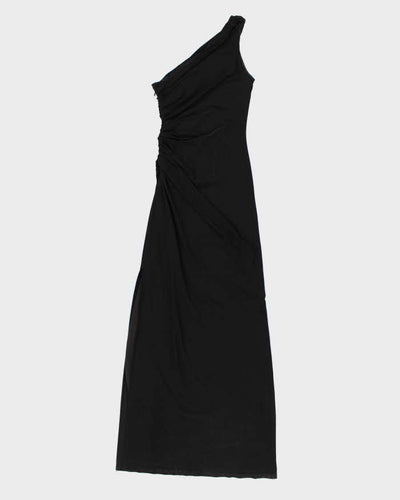 Vintage Woman's Black Le chateau Ruched Floor Length Dress - XS