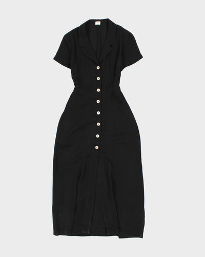 Women's Winfred Black Button-Down Dress - S