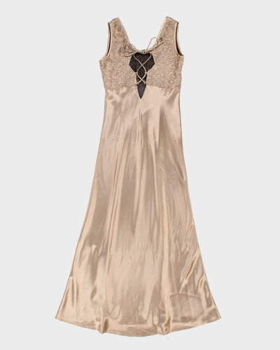 00s Blondie and Me Evening Bronze Champagne Dress - M