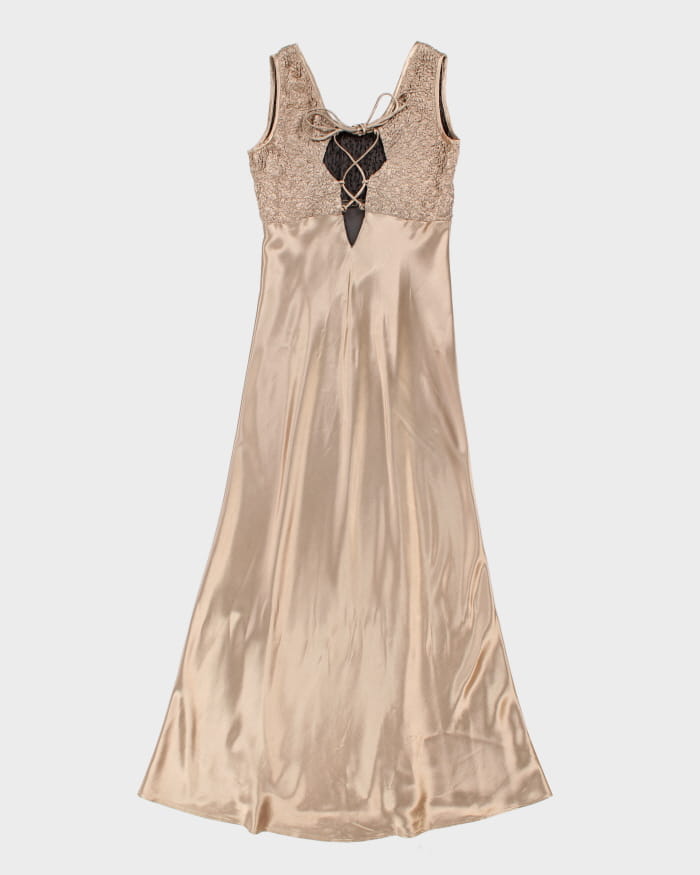 00s Blondie and Me Evening Bronze Champagne Dress - M Rokit 00s Blondie and Me Evening Bronze Champagne Dress - M Rokit
