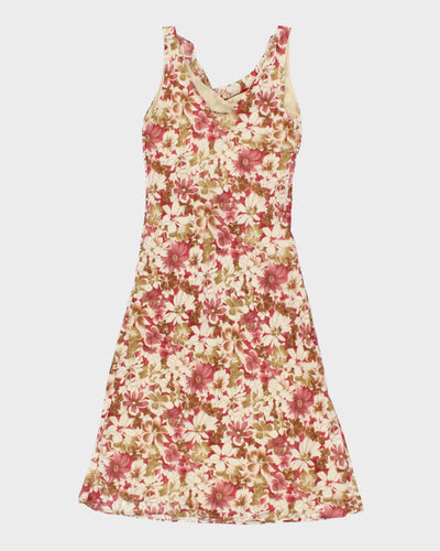 Vintage Y2k 00s Le Chateau Cowl Neck Floral Dress - M