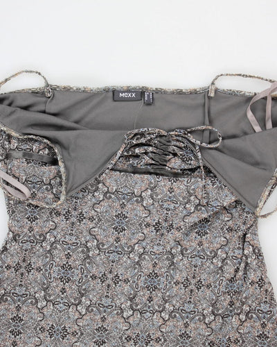 Y2k 00s Mexx Pattern Dress - M