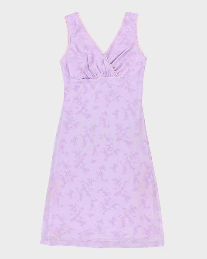 Vintage 90s Kona Purple Floral Dress - L