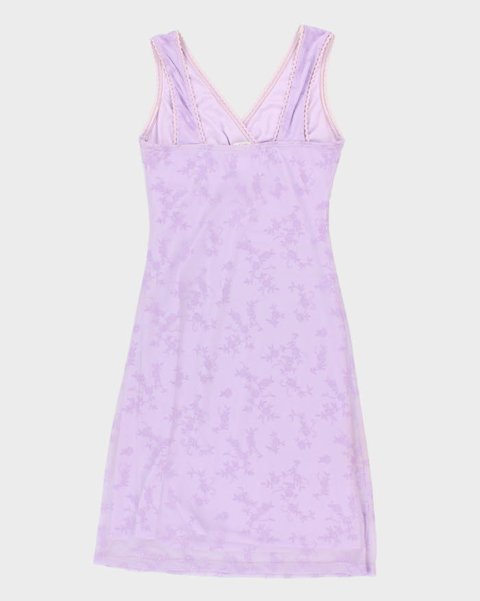 Vintage 90s Kona Purple Floral Dress - L