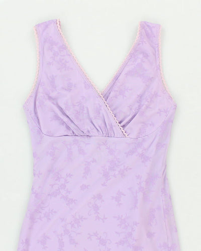 Vintage 90s Kona Purple Floral Dress - L