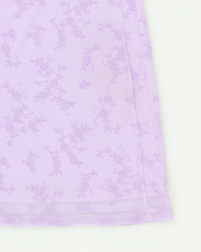 Vintage 90s Kona Purple Floral Dress - L