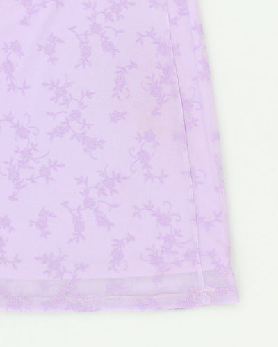 Vintage 90s Kona Purple Floral Dress - L