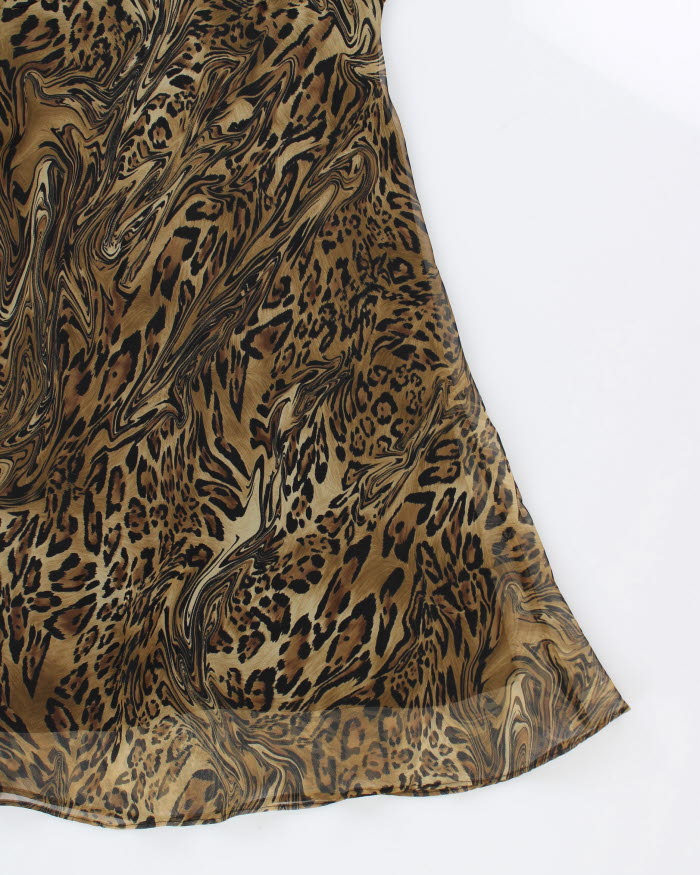 Y2K 00s Jessica Animal Print Swirl Dress - M