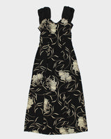 Vintage 90s Green Box Floral Dress - XL