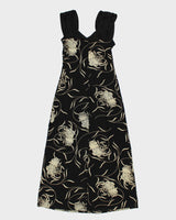Vintage 90s Green Box Floral Dress - XL