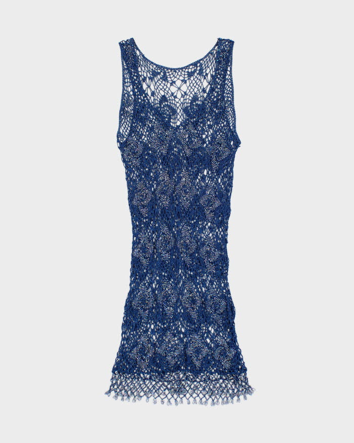 Vintage Darling Crochet Beaded Dress - XS