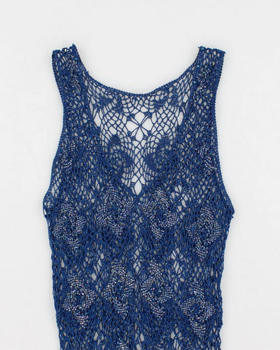 Vintage Darling Crochet Beaded Dress - XS