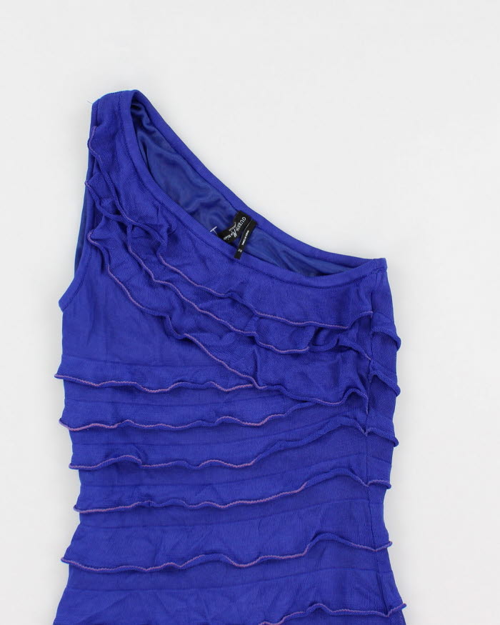 Guess by Marciano Blue Ruffled Mini Dress - XS