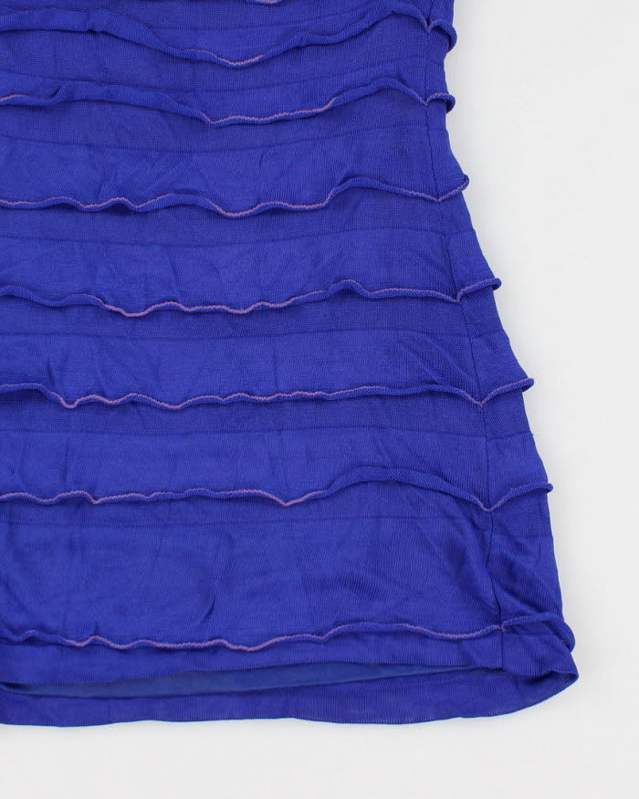 Guess by Marciano Blue Ruffled Mini Dress - XS
