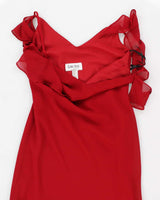 90s Lori Ann Red Evening Maxi Dress - S