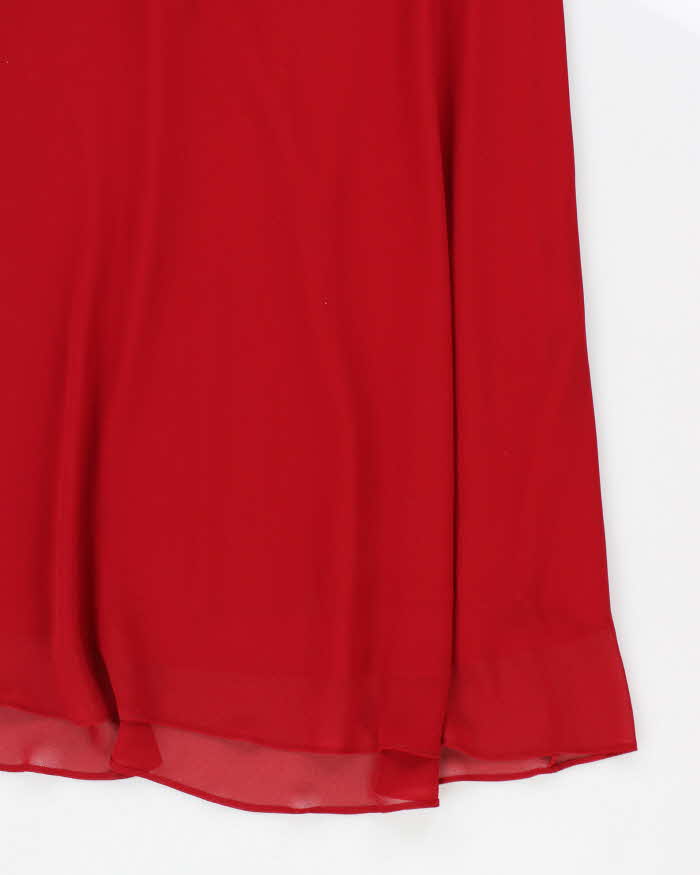 90s Lori Ann Red Evening Maxi Dress - S