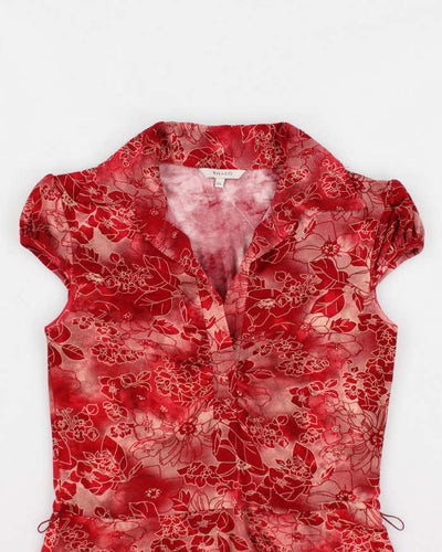 90s RW & Co Red Floral Dress - M