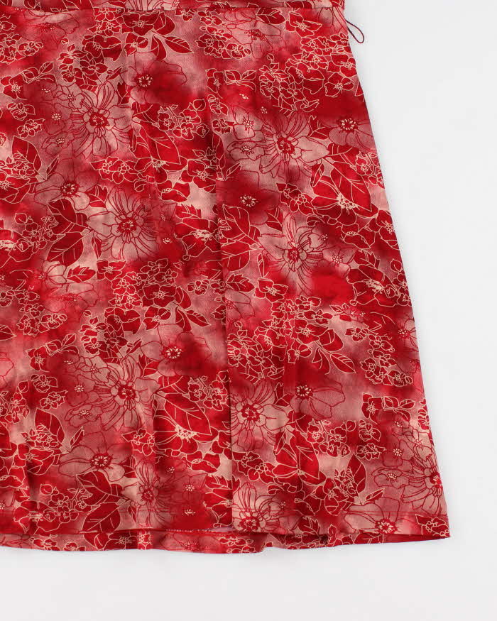 90s RW & Co Red Floral Dress - M