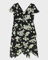 90s Clockwise Floral Dress - M